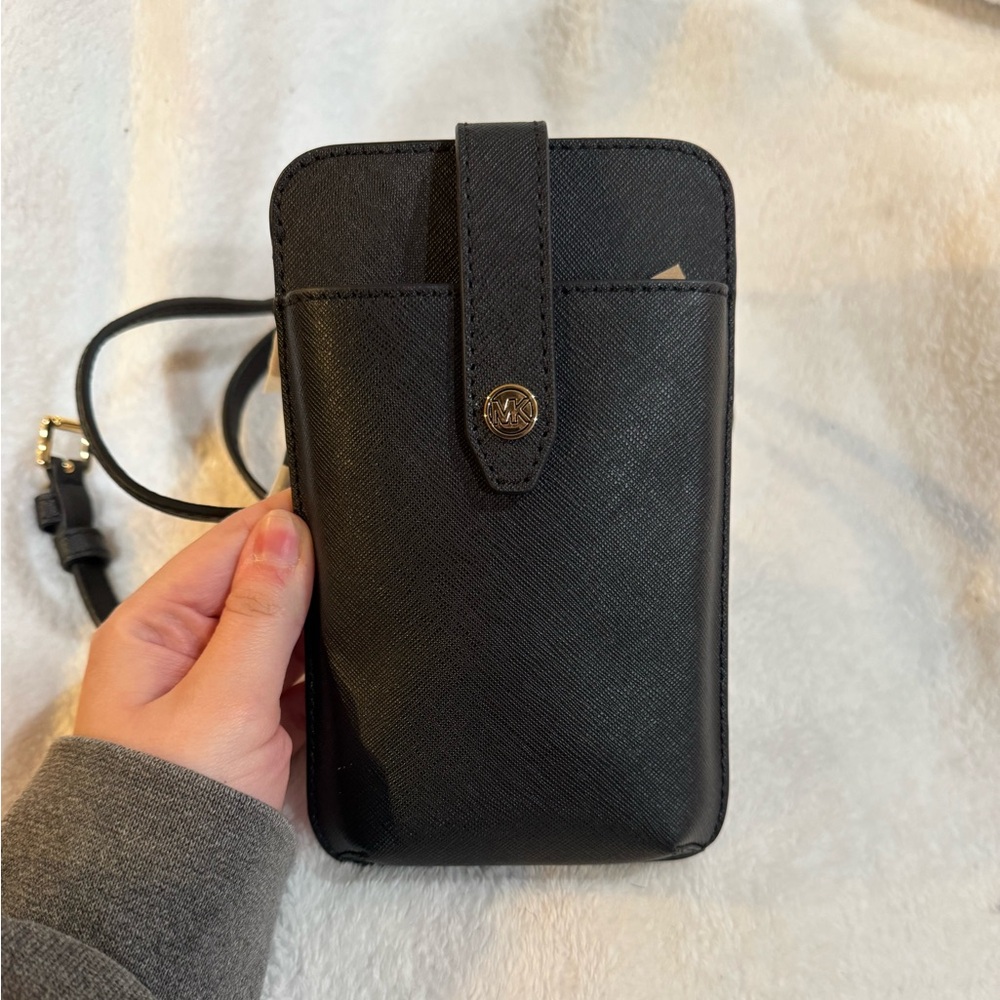 Michael Kors Saffiano Leather Smartphone Crossbody Bag